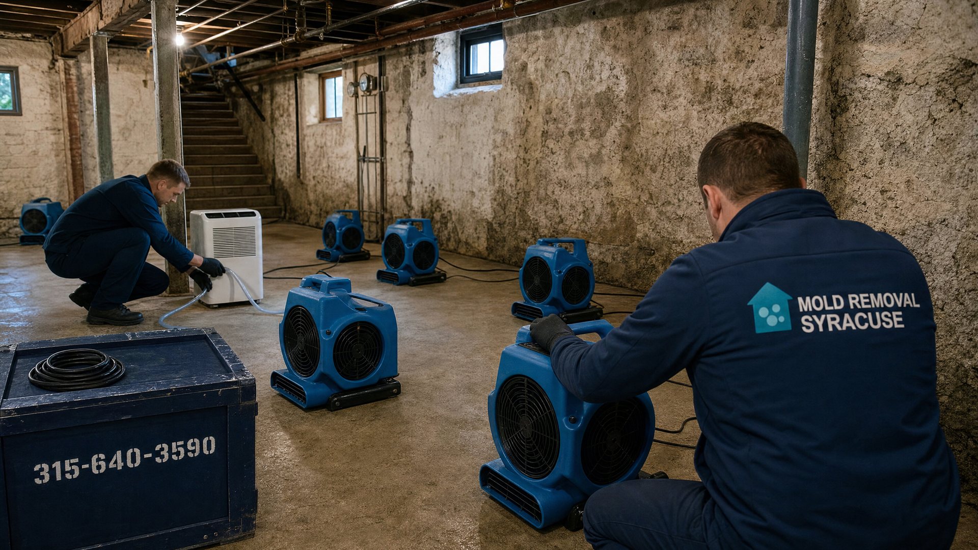 Air movers set up