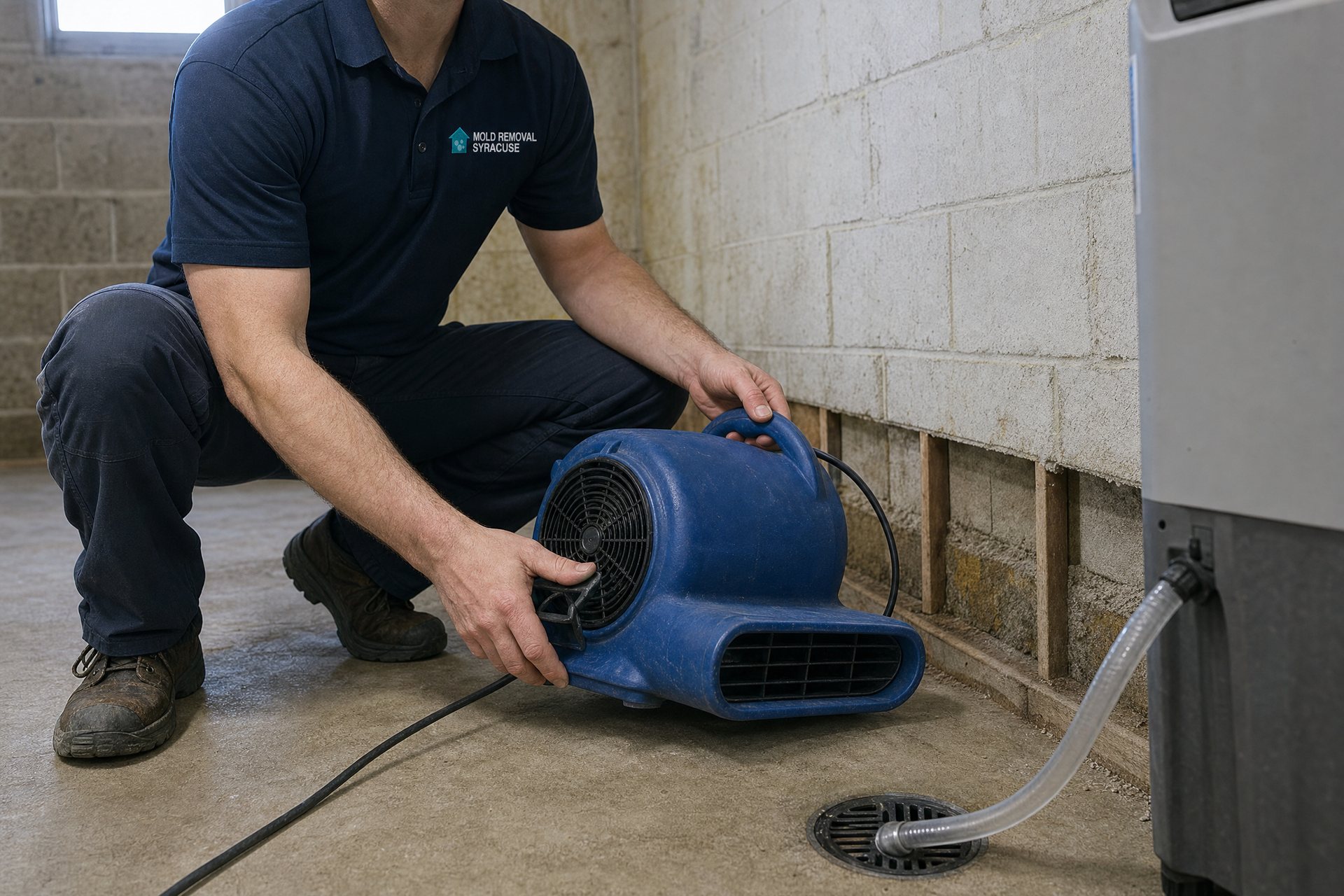 Air movers set up