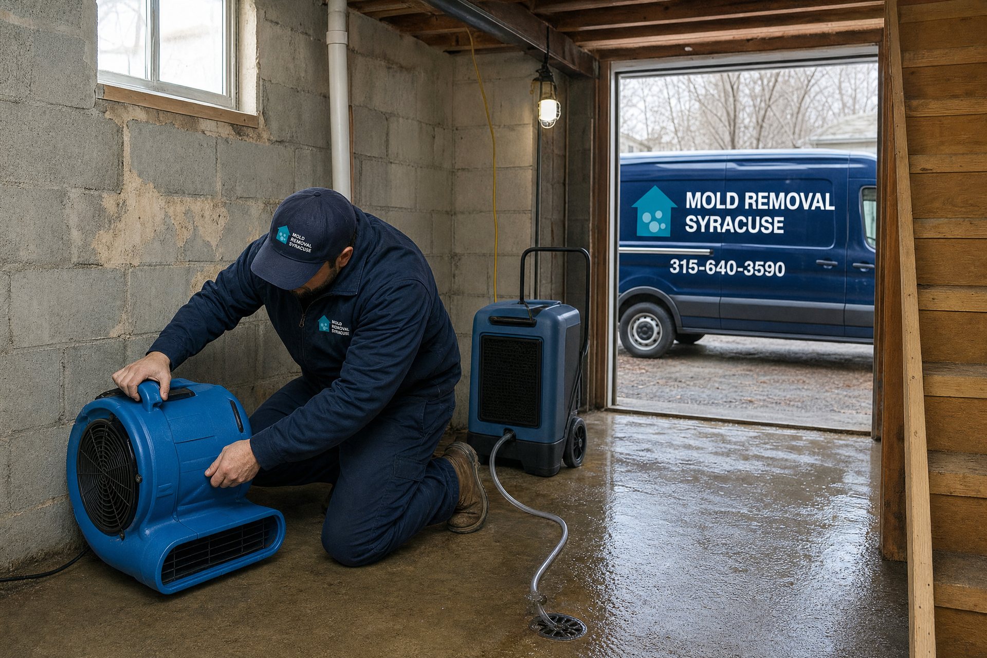Air movers set up