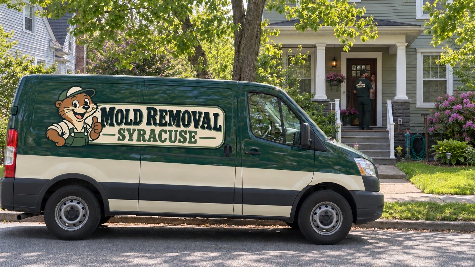Mold Removal Syracuse van parked at a home