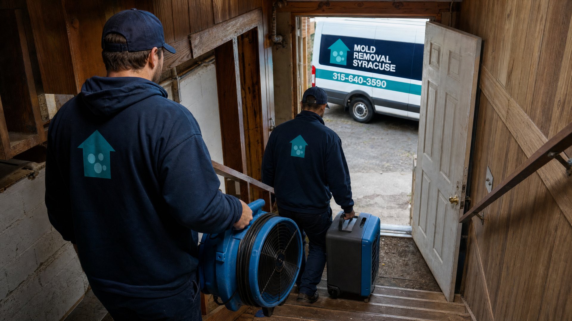Equipment carried on a staircase