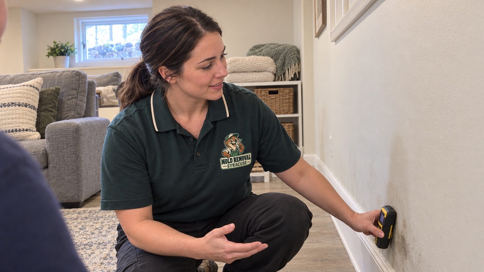 Close inspection during a mold assessment